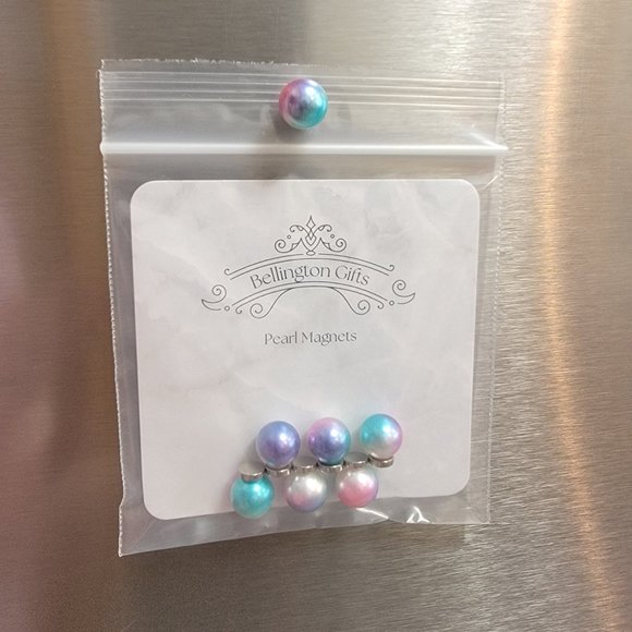 Mermaid Ombre Pearl Magnet Set - Classy & Elegant Fridge Magnets - Picture 4 of 9